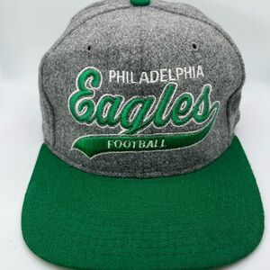 Vintage Starter Philadelphia Eagles Heather Gray Green Cap NFL SnapBack Hat Cap